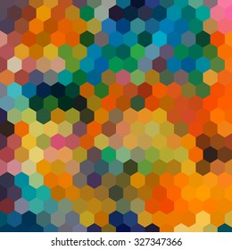 Rainbow hexagonal abstract background. 