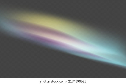 
Rainbow highlights on a black background.Glare or reflection from water and glass.Glittering  particles for social media backgrounds, product presentations, photo shots.