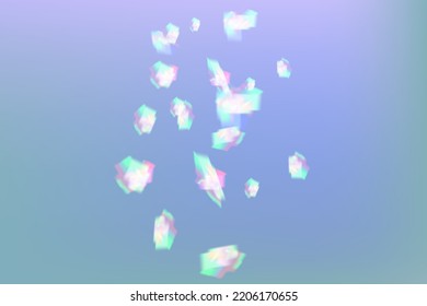 Rainbow highlights on a black background.Glare or reflection from water and glass.Glittering  particles for social media backgrounds, product presentations, photo shots.