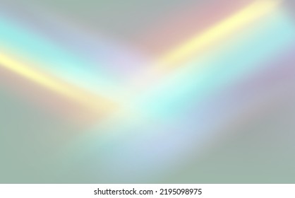 Rainbow highlights on a light background.Glare or reflection from water and glass.Glittering  particles for social media backgrounds, product presentations, photo shots.