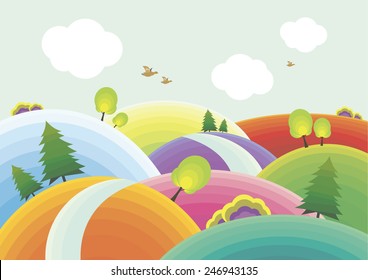 Rainbow hills