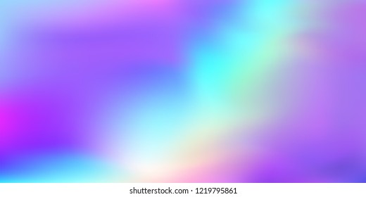 Rainbow Hologram Gradient Vector Background. Luxury Trendy Tender Pearlescent Glam Overlay. Rainbow Holographic Princess, Fairytale, Cute Girlie Texture. Unicorn Fairy Tale Neon Hologram Gradient