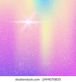 Rainbow Hologram. Pink Princess Gradient. Girl Background. Fairytale Sparkles Effect. Purple Colorful Pattern. Lilac Girlish Invitation. Unicorn Glitter. Cute Rainbow Hologram.