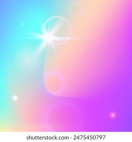 Rainbow Hologram. Purple Fairy Background. Unicorn Invitation. Iridescent Universe Mesh. Pink Mystical Pattern. Blue Galaxy Gradient. Girl Backdrop. Stars Rainbow Hologram.