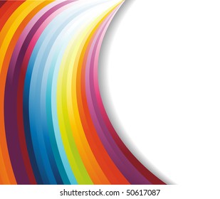 Rainbow horizontal banner. Vector illustration