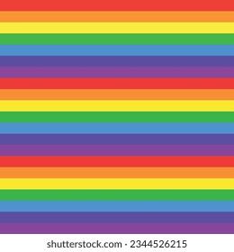 Rainbow horizontal lines seamless pattern, rainbow repeating background, colorful stripes. Vector Art Illustration