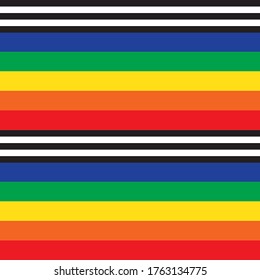 Rainbow Horizontal striped seamless pattern background suitable for fashion textiles, graphics