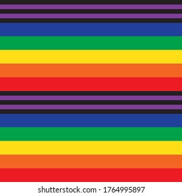 Rainbow Horizontal striped seamless pattern background suitable for fashion textiles, graphics