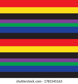 Rainbow Horizontal striped seamless pattern background suitable for fashion textiles, graphics