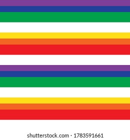 Rainbow Horizontal striped seamless pattern background suitable for fashion textiles, graphics