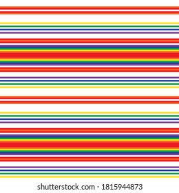 Rainbow Horizontal striped seamless pattern background suitable for fashion textiles, graphics