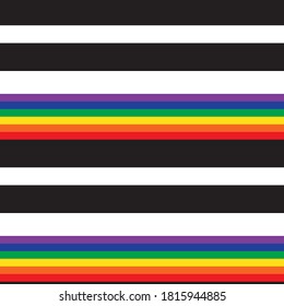 Rainbow Horizontal striped seamless pattern background suitable for fashion textiles, graphics