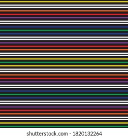 Rainbow Horizontal striped seamless pattern background suitable for fashion textiles, graphics