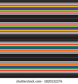 Rainbow Horizontal striped seamless pattern background suitable for fashion textiles, graphics