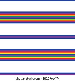 Rainbow Horizontal striped seamless pattern background suitable for fashion textiles, graphics