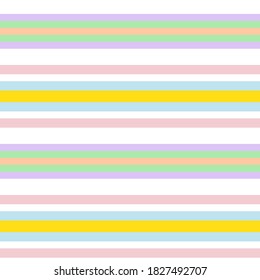 Rainbow Horizontal striped seamless pattern background suitable for fashion textiles, graphics