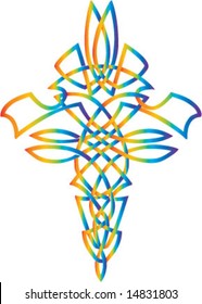 rainbow humanity celtic knot background vector illustration