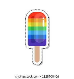 rainbow ice cream icon