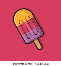 rainbow ice cream illustration icon sticker Graphics, ice Sticker, ranbow icecream Clipart, sweet Graphics,  
food and beverage Illustration