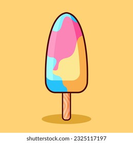 Elemento de palo de helado arcoiris.