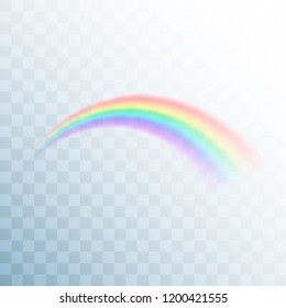 Rainbow icon. Abstract rainbow image. Colorful light and bright design element for decorative. Vector illustration isolated on transparent background