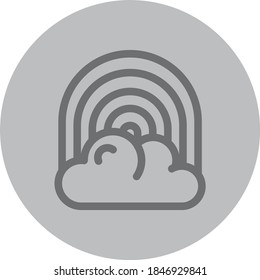 Rainbow icon for any purpose mobile app presentation website