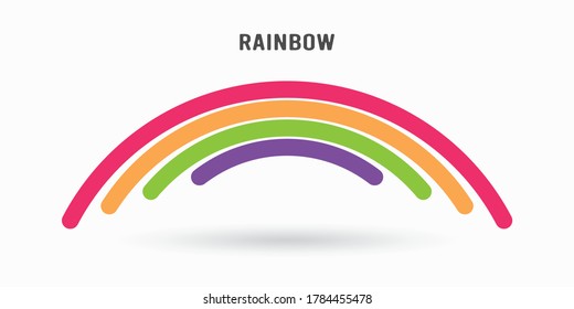 Rainbow icon. Arch spectrum. Logo illustration