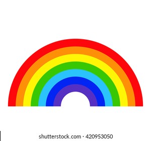 Rainbow icon. Arch spectrum. Modern flat pictogram, business, marketing, internet concept. Trendy Simple vector symbol for web site design or button to mobile app. Logo illustration.