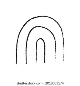 Rainbow icon. Rainbow black symbol. Line style.