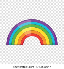 Rainbow icon. Cartoon illustration of rainbow vector icon for web