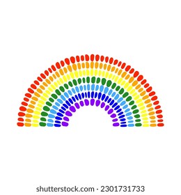 Rainbow icon. Color silhouette. Front view. Vector simple flat graphic illustration. Isolated object on a white background. Isolate.
