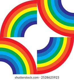 rainbow icon, colorful kids decoration, vector illustration 