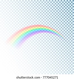Rainbow icon. Colorful light and bright design element for decorative. Abstract rainbow image. Vector illustration isolated on transparent background