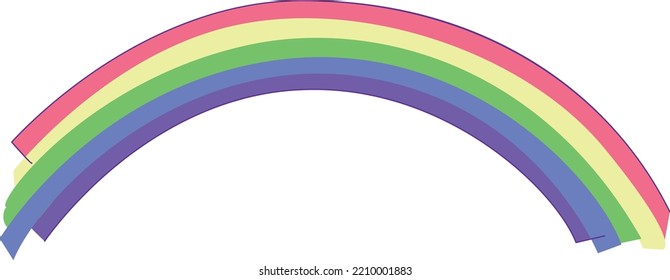 Rainbow Icon Cute Magic Symbol Miracle Stock Vector (Royalty Free ...