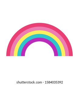 Rainbow icon design. Rainbow icon in trendy flat style design. Vector illustration.