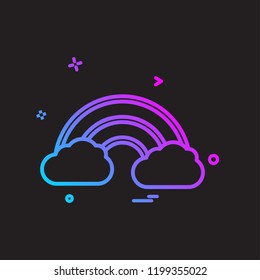 Rainbow icon design vector