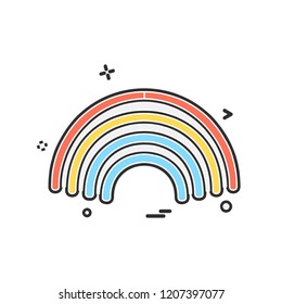 Rainbow icon design vector