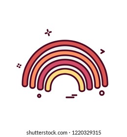 Rainbow icon design vector