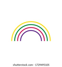 Rainbow Icon Design Vector Template