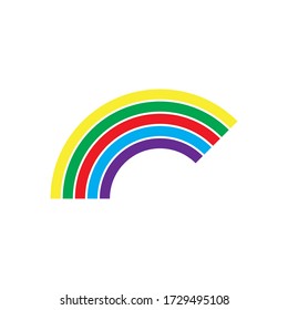 Rainbow Icon Design Vector Template