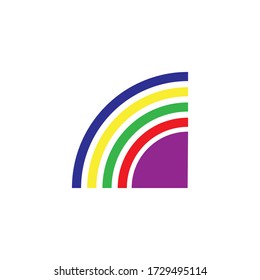 Rainbow Icon Design Vector Template