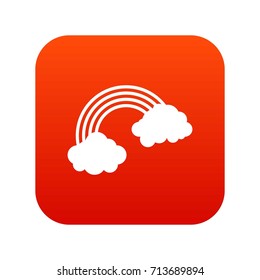 Rainbow icon digital red for any design isolated on white vector illustration