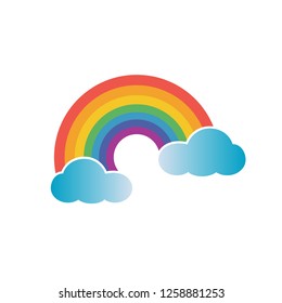 Rainbow icon. Editable vector 64x64 Pixel.