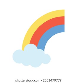 Rainbow icon. Editable weather icon vector