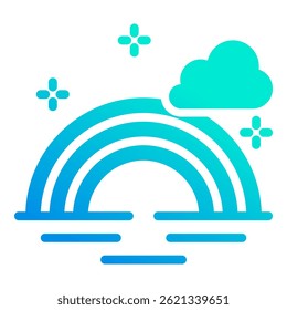 Rainbow Icon Element For Design