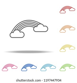 rainbow icon. Elements of Camping in multi colored icons. Simple icon for websites, web design, mobile app, info graphics