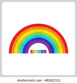 Rainbow icon in a flat design. Vector illustration EPS10