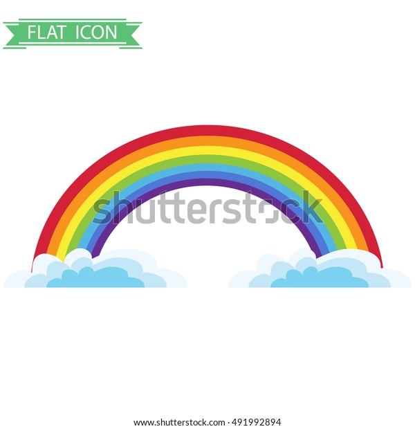 虹のアイコン フラットデザイン ベクター画像 のベクター画像素材 ロイヤリティフリー