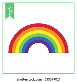 Rainbow icon flat. Homosexual minority concept icon. LGBT concept image.