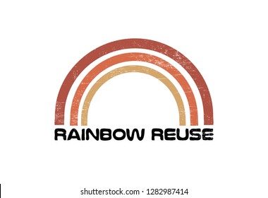 Rainbow icon flat. Illustration Graphic -Vector